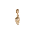 Bohemian gold conch shell charm pendant for DIY bracelets and nautical jewelry - Gold Conch Shell