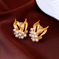 Silver Needle Earrings - Gold