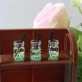 Set of three miniature lemon drink bottles for DIY crafts and dollhouse decoration - Fruit Cup 3