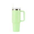 Light green 40oz stainless steel insulated tumbler with handle and straw - Second Generation 40oz Light Green / 40oz