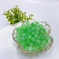 8mm green glass beads for DIY jewelry displayed in a leaf-shaped glass dish - 15# Green Gradient