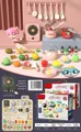 45-piece kids kitchen toy set with pink induction cooker and play food accessories - 45PCS Pink Kitchen Set with Induction Cooker