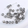 Gray rose-shaped glass beads for DIY jewelry making with handmade charms on T-pins - Rose-6mm-Grey
