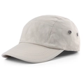Berretto da baseball beige a tesa corta con fori di ventilazione in metallo e tessuto - Beige