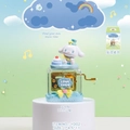 Jolie boîte à musique à manivelle Cinnamoroll bleu menthe mélodie Castle in the Sky - Figurine Mignonne à Grandes Oreilles B