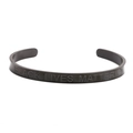 Black Lives Matter engraved black stainless steel cuff bracelet on white background - Cuff Bracelet / Black Black Lives Matter