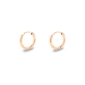 Minimalist small rose gold stainless steel hoop earrings with polished finish - 1.6*8mm / Rose Gold