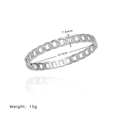 Bracelet chaîne argenté en acier inoxydable avec largeur 7,8mm et diamètre 61mm - Argenté
