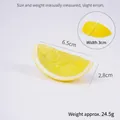Lifelike artificial PVC lemon slice model, yellow citrus wedge for decor, 6.5cm length - Yellow Lemon Block - No Buckle