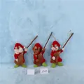 Set di decorazioni natalizie da 25cm con Babbo Natale, orso e pupazzo di neve in peluche - Pendagli Natalizi in Peluche (Gruppo 23)