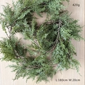 Artificial 1.8m Norfolk Pine garland for fireplace decor in natural green finish - TT180-04 (148 Heads)