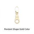 Universal detachable gold metal zipper puller pendant for luggage and down jackets - Pendant - Gold