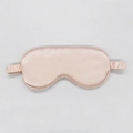 Champagne gold satin sleep mask with elastic strap for travel and night rest - Nude Pink 101#