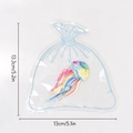 Detailed size specifications for the jellyfish prism window decal, 5.2in by 5.1in - RPS101: Colorful Jellyfish Bag