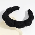 Black thick sponge headband cloud hair accessory daily wash face hair hoop for women chic - Black