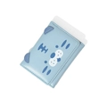 Cute sky blue cartoon tiger wallet in tri-fold PU leather with card slots and animal ears - Light Blue