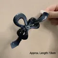 Large dark blue butterfly hair claw clip with 13cm length in resin gradient finish - Gradient Grey Bow-13cm