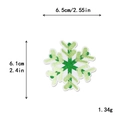 Green embroidered snowflake patch for DIY sewing, size 6.5x6.1cm with white border - 6.5x6.1cm / 11187-Green Snowflake