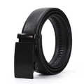 Cintura in vera pelle con fibbia automatica uomo nera business casual elegante moda - Stile 8