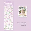 Lilac lily theme laser ribbon sticker for journaling, 59x182mm synthetic paper material - Perfume Lily - Purple Lily