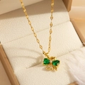15*xl1384-emerald Four-bend Flower-gold