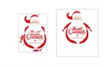 Guía de tallas de vinilo Papá Noel con diseño de 45x60cm y visualización de 60x70cm - Estilo 6306