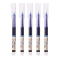 Confezione da 5 penne roller blu da 0,5 mm con fusto traslucido per studenti e ufficio - Confezione Singola / Blu