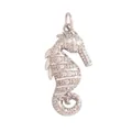 Pendentif hippocampe en argent avec sertissage pavé complexe et oxydes de zirconium - K582165-White Gold Seahorse