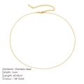 Minimalistische 1mm 14k vergoldete Schlangenkette aus Edelstahl für Damen mit Verlängerung - 1mm x 42+8cm / Gold