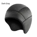 Dark gray windproof winter cycling face mask with thermal fleece lining and ear protection - Warm Cap Basic Grey