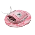 Pink camo pet sun hat with polka dot ribbon for small dogs and cats outdoor protection - Light Pink
