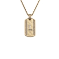 Vue détaillée du pendentif lettre L dorée avec incrustation de zircone et chaîne torsadée - Pendentif Lettre L-Chaîne 60CM