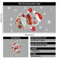 Christmas snowman and snowflake static window stickers set for holiday glass decoration - Red Theme Christmas Mix B (45*60cm)