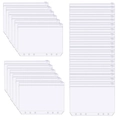 Stack of A5 6-hole transparent PVC binder zipper pouches for loose-leaf planners - 30Pcs Pack / A5 Loose-leaf Zipper Bag