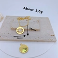 Vergulde boze oog hanger met zirkoon, afmetingen 25x20mm, gewicht circa 3,0g - Zonnestraal Oog