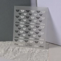 Detailed macro view of 5D embossed butterfly nail stickers with intricate 3D patterns - 5D Butterfly Embossed Style (TS-040)
