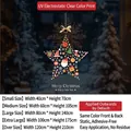 Star-shaped Christmas static window sticker with Santa and snowflake UV prints - Small / Sdhzuv-27b