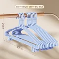 Starry blue non-slip hangers set with shoulder grooves, dimensions 43cm x 20cm - 43cm Hook Style / Starry Blue