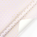 Pink gift wrapping paper with metallic gold crown patterns and elegant foil finish - Pink Gold Crown (Style 2)