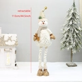 Plush Christmas snowman doll with gold leaf patterns and 113cm retractable legs - Pointed Hat Style (YH21105)