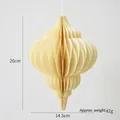 Beige paper honeycomb onion hanging ornament with 20cm height for Christmas party decoration - 20CM Large Cream Style C