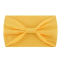 Elastic yellow knotted yoga headband made of soft stretchy fabric for sports - Yellow