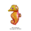Mini seahorse foil balloon with colorful stripes for children's ocean party decoration - Mini Seahorse