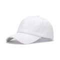 Gorra de béisbol blanca de algodón con abertura para coleta y efecto envejecido - Talla Única(Ajustable) / Blanco