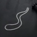 Men's silver-tone stainless steel thick Cuban curb chain necklace with a hip-hop aesthetic - Curb Chain / 9mm Width 55cm Length