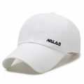White breathable baseball cap with NALAS embroidery and laser-cut side vents - Adjustable / White