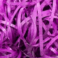 Fluffy bright purple shredded raffia filler with fine glitter finish for gift packaging - 30g/Pack / PT06 Purple Glitter