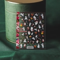 5D Christmas nail stickers with watercolor reindeer and snowman patterns TS-234 - Watercolor Christmas (TS-234)