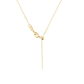 Gold stainless steel necklace with adjustable sliding bead and lobster clasp detail - Drawstring - Necklace