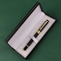 Morandi metal business fountain pen with textured black barrel in premium gift box - Dragon Matte / Black / Boxed / Black